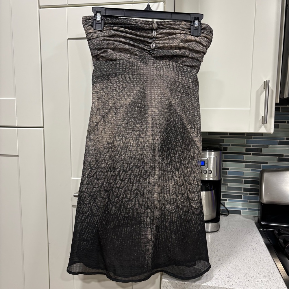 Free People strapless shell chiffon dress - Picture 2 of 7